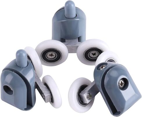 8 x Twin Bottom Top Shower Door Rollers Pulleys Wheels Runners Bathroom Door Accessories in Saudi Arabia