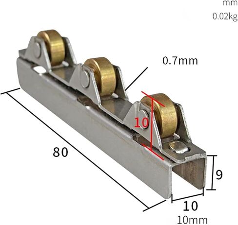 2 Pcs Copper Wheels Cabinet Glass Sliding Door Roller Clamp Pulley Wheel/for 10mm Glass Door Loading 40kg in Saudi Arabia