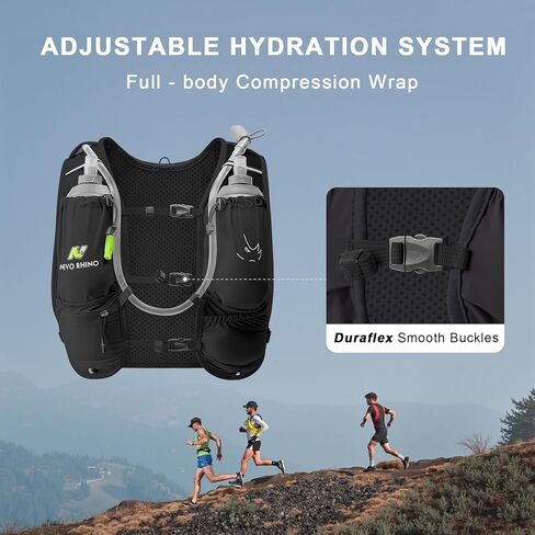 Running Vest with Water Bladder 1.5 Liter, Small Hydration Water Vest | Lightweight Hydration Pack Multi-Pocket 11x, BPA-free High Flow Bite for Hiking Race Trail Marathon for Women Men, in Saudi Arabia