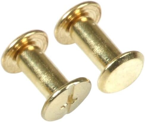 Rivets,Chicago Screws, 50pcs M54-125mm Copper Plated Binding Chicago Screws Nail Photo Album Binding Screw(40mm) in Saudi Arabia