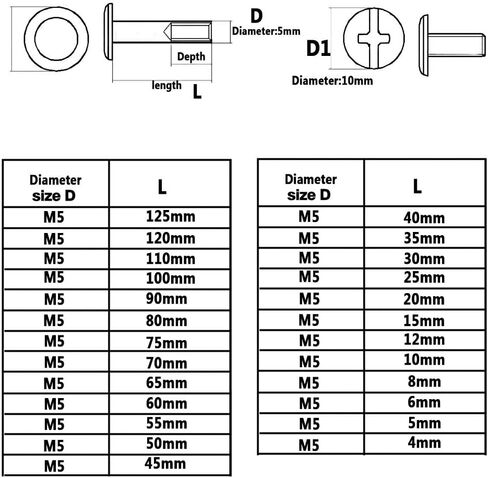 Rivets,Chicago Screws, 50pcs M54-125mm Copper Plated Binding Chicago Screws Nail Photo Album Binding Screw(40mm) in Saudi Arabia