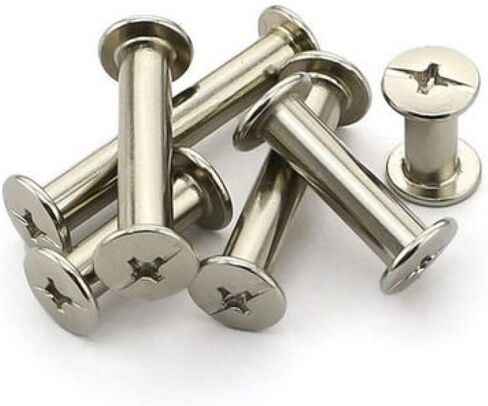Rivets,Chicago Screws, 20pcs M5*4/5/6/8/10/12/15/20mm Screw Snap Rivet Book Butt Screw Photo Album Binding Post Screws(4mm) in Saudi Arabia