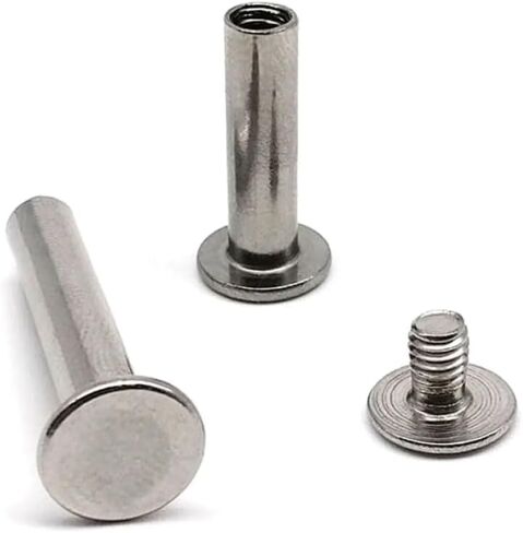 Rivets,Chicago Screws, 5pcs 304 A2-70 Stainless Steel Post Binding Screw Rivet Stud Nail Leather Bag Belt Photo(5x15mm) in Saudi Arabia