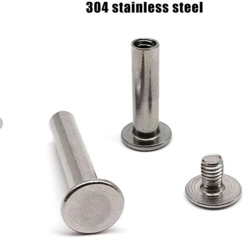 Rivets,Chicago Screws, 5pcs 304 A2-70 Stainless Steel Post Binding Screw Rivet Stud Nail Leather Bag Belt Photo(5x15mm) in Saudi Arabia
