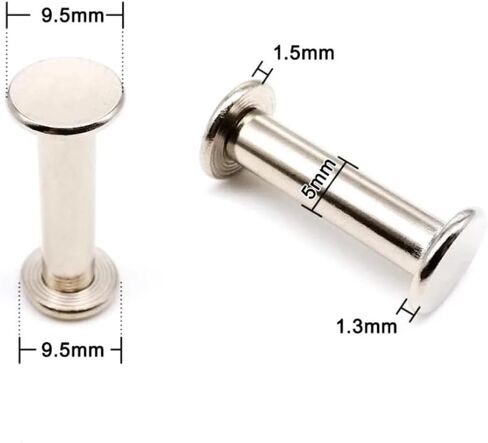 Rivets,Chicago Screws, 5pcs 304 A2-70 Stainless Steel Post Binding Screw Rivet Stud Nail Leather Bag Belt Photo(5x15mm) in Saudi Arabia