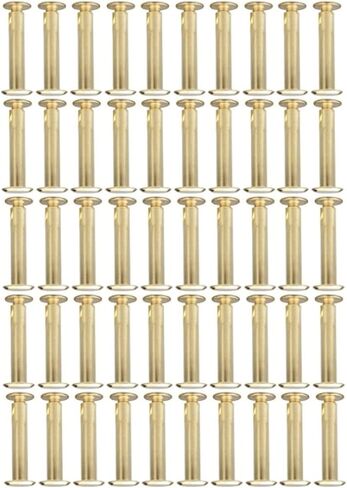 Rivets,Chicago Screws, 50pcs M5 Golden Binding Screws Bag Belt Scrapbook Post Nail Photo Album Books Butt Screw(M5 x 75mm) in Saudi Arabia