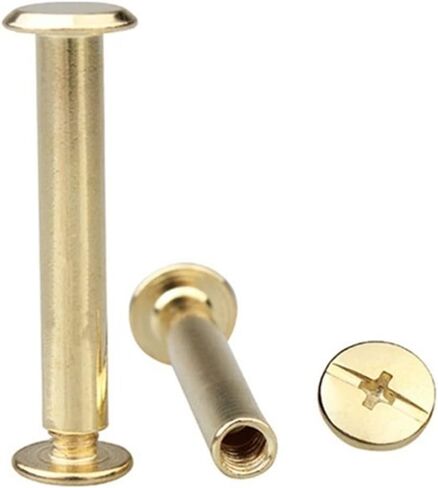 Rivets,Chicago Screws, 50pcs M5 Golden Binding Screws Bag Belt Scrapbook Post Nail Photo Album Books Butt Screw(M5 x 75mm) in Saudi Arabia