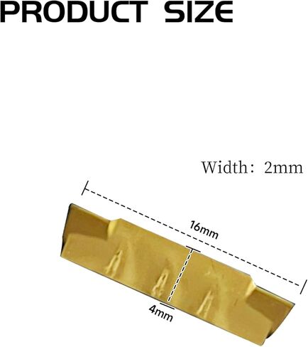 10pcs mgmn200-g (2mm) إدراج كربيد قطع الضيق ، وأخدود CNC يدرج قواطع لعمود MGEHR/MGIVR ، حامل أدوات محطات مخرطة مع طلاء صفراء CVD in Kuwait