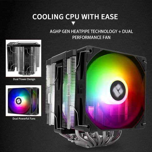 Thermalright Peerless Assassin 120 Digital Black CPU Cooler Air with 6X6mm Heatpipes, Magnetic Display Board Top Cover,Heatsink CPU Cooler, for AM4/AM5 and Intel lga1700/1851/1150/1151/1200 in Saudi Arabia