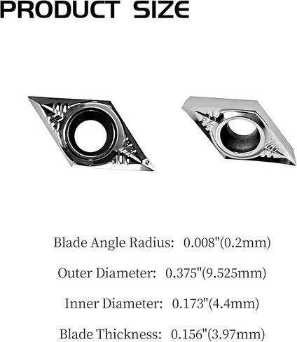 10pcs DCGT21.51 DCGT070204 Carbide Tranning Fors for Aluminium ، undaction intern inserts ، إدراج مخرطة CNC لقطع الألومنيوم in Kuwait