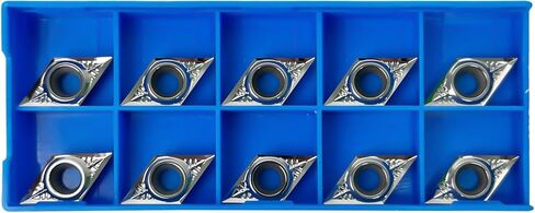 10pcs DCGT21.51 DCGT070204 Carbide Tranning Fors for Aluminium ، undaction intern inserts ، إدراج مخرطة CNC لقطع الألومنيوم in Kuwait