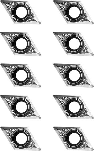 10Pcs DCGT21.51 DCGT070204 Carbide Turning Inserts for Aluminum, Replacement Turning Inserts Cutting Tools, CNC Lathe Carbide Inserts for Cutting Aluminum in Saudi Arabia