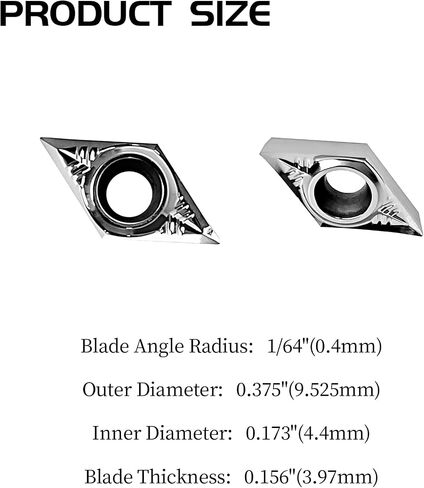 10Pcs DCGT21.51 DCGT070204 Carbide Turning Inserts for Aluminum, Replacement Turning Inserts Cutting Tools, CNC Lathe Carbide Inserts for Cutting Aluminum in Saudi Arabia