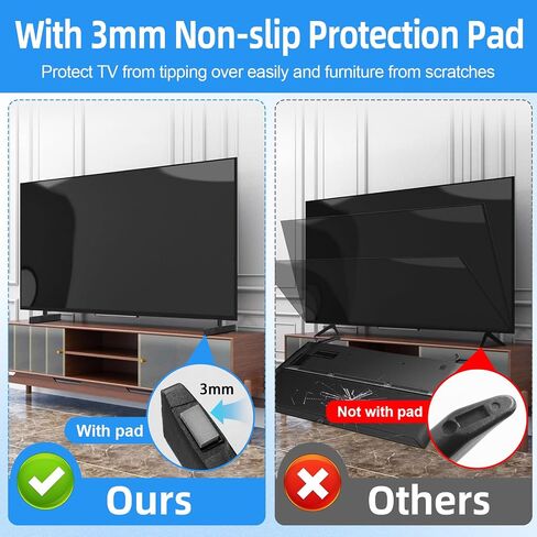 For Samsung TV Legs Replacement - TV Stand Legs,samsung tv feet for 50’’ 55’’ 58’’TV UN50TU7000FXZA UN50TU700DFXZA UN55TU7000FXZA UN55TU700DFXZA UN58TU7000FXZA UN58TU700DFXZA Only for Models We Listed in Saudi Arabia