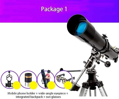 Astronomical Telescope for Observation80mm Caliber 900mm Focal Length Refracting Telescope for Kids Beginners,Travel Telescope with Carry Bag and Adjustable Tripod in Saudi Arabia