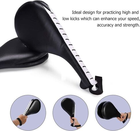 Taekwondo Kick Pad, 2 Pack Karate Kicking Target Training Paddles Punching Mitts Martial Striking Pads Black Double Strike Pads for Karate Boxing Training in Saudi Arabia