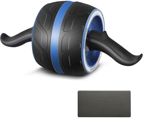 AB Wheel Roller مع ربيع المقاومة ، تمرين التلقائي التلقائي في البطن عجلات العجلات فائقة على مستوى الصالة الرياضية والمنزل ، أسطوانة تدريب القوة الأساسية مع وسادة الركبة ، 14.6 "W in Kuwait