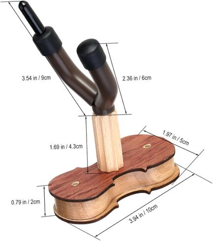 TOYANDONA Violin Wall Mount Hanger with Protective Padding Elegant Red Wood Finish for Home and Studio Securely Supports Violin Decoration for Music Lovers in Kuwait