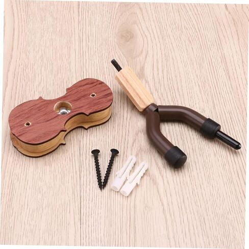 TOYANDONA Violin Wall Mount Hanger with Protective Padding Elegant Red Wood Finish for Home and Studio Securely Supports Violin Decoration for Music Lovers in Kuwait