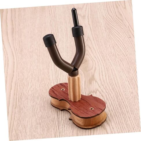 TOYANDONA Violin Wall Mount Hanger with Protective Padding Elegant Red Wood Finish for Home and Studio Securely Supports Violin Decoration for Music Lovers in Kuwait