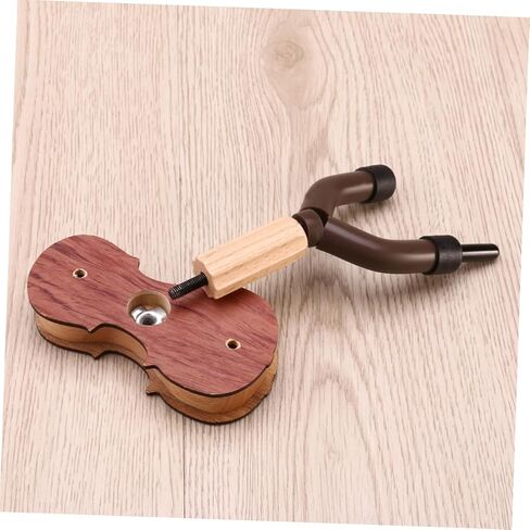 TOYANDONA Violin Wall Mount Hanger with Protective Padding Elegant Red Wood Finish for Home and Studio Securely Supports Violin Decoration for Music Lovers in Kuwait