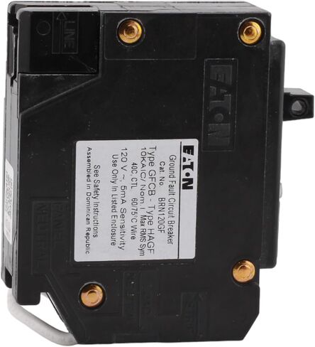 CUTLER-HAMMER BRN120GF 20 Amp Single Pole GFCI Ground Fault Circuit Breaker, Pigtail Neutral, 120V, UL Listed (1) in Saudi Arabia
