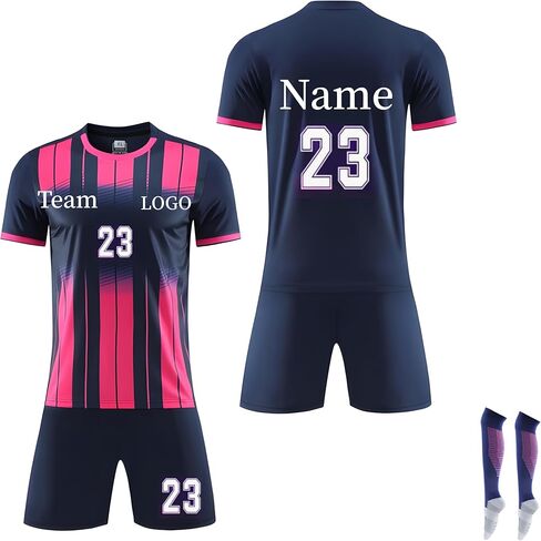 Custom Soccer Jerseys Kids Boys Personalized Soccer Uniform for Men Women Girl with Any Logo Name Number in Saudi Arabia