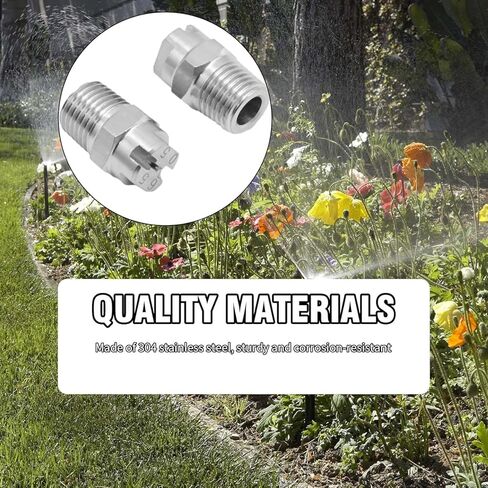 High Pressure Fan Nozzle, 65° Flat Fan Nozzle Stainless Steel 1/8 1/4 3/8 1/2 BSPT Male Pack of 10,10pcs(No.30: 1/2,10pcs) in Saudi Arabia