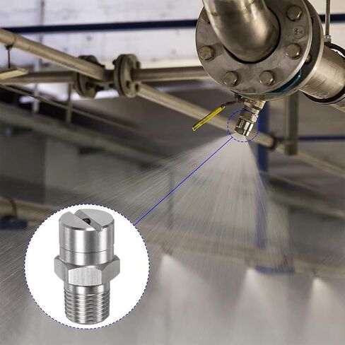 High Pressure Fan Nozzle, Flat Fan Nozzle 304 Stainless Steel 65 Degrees Multiple Orifice Thread Pack of 5 or 10,10pcs(No.20: 1/4,10pcs) in Saudi Arabia