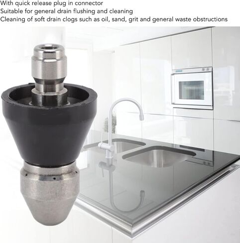 G1/4 Sewer Pipe Cleaning Nozzle,Stainless Steel Pressure Sewer Jetter Nozzle for Pipe Unclogger Cleaning Accessories in Saudi Arabia