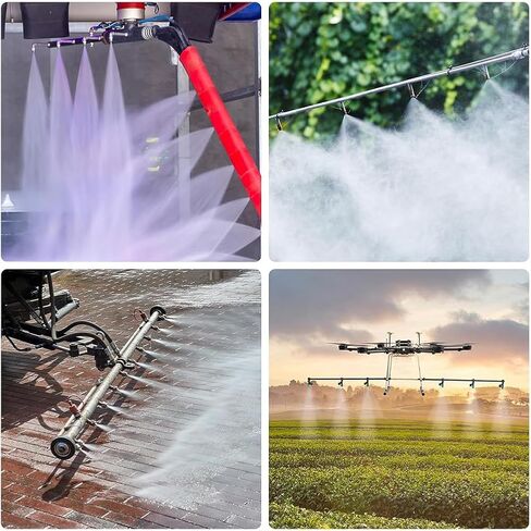 High Pressure Fan Nozzle, Threaded 304 Stainless Steel Flat Fan Nozzle 65 Degree Multiple Sizes Pack of 5 Or 10,10pcs(No.40: 1/8,10pcs) in Saudi Arabia