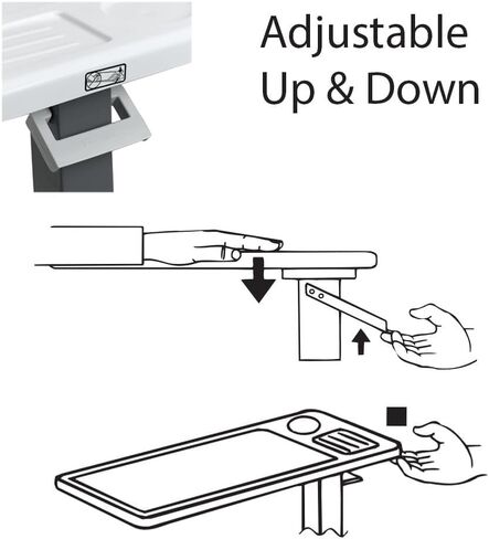 Overbed Table and Hospital Bed Table - Table with Wheels - Over The Bed Table for Home Use and Hospital, Bedside Table with Wheels, Over Bed Desk, Over Bed Table with Wheels in Saudi Arabia