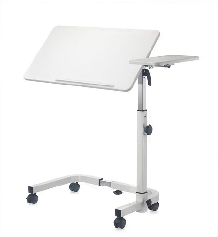 VMS TILT TOP TOP TOPLE TABLE - طاولة سرير قابلة للتعديل للرعاية المنزلية والمستشفيات والمرافق الطبية (الحبوب الخشبية) in Saudi Arabia