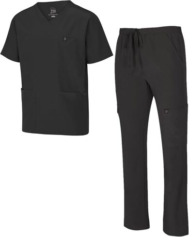 Natural Uniforms Mens Stretch Multi-Pocket Cargo Scrub Set in Saudi Arabia