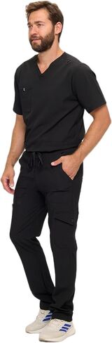 Natural Uniforms Mens Stretch Multi-Pocket Cargo Scrub Set in Saudi Arabia