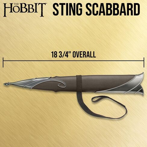 CATLERY UNITER The Hobbit Repit Sword Sword Scabbard | مرخص رسميا التحصيل | يناسب سيف UC2892 Sting (يباع بشكل منفصل) | بشكل عام 18 3/4 " in Saudi Arabia
