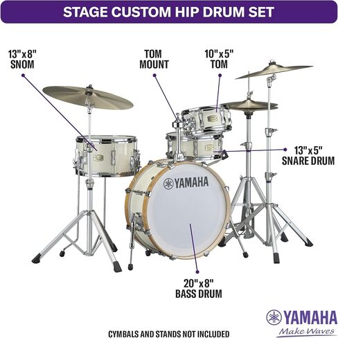 Yamaha Stage Custom Hip - Natural Wood One -Box 4PC Shell SBP0F4HNW in Saudi Arabia