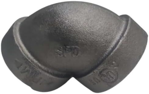 2" Black Cast Iron 90° Elbow,Malleable Iron Pipe Fitting, Female NPT Threaded, Heavy-Duty Rust-Resistant Leak-Proof, High-Pressure 300 PSI for Steam & DIY Pipe-Décor Furniture, Pack of 4 in Kuwait