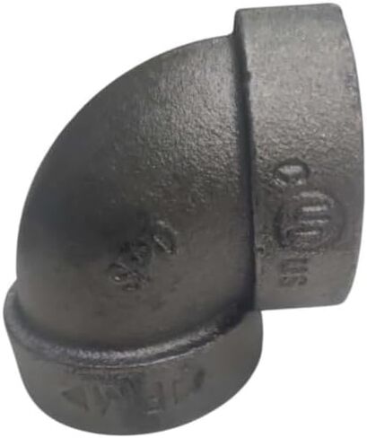 2" Black Cast Iron 90° Elbow,Malleable Iron Pipe Fitting, Female NPT Threaded, Heavy-Duty Rust-Resistant Leak-Proof, High-Pressure 300 PSI for Steam & DIY Pipe-Décor Furniture, Pack of 4 in Kuwait