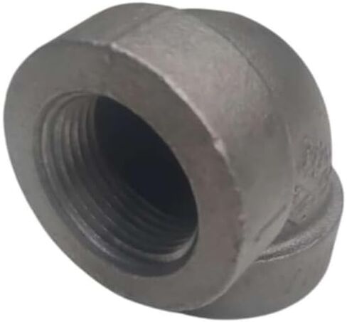 Budget 6-Pack 1-1/4" Black Cast Iron Steam 90° Elbow – Imported Malleable Iron Pipe Fittings, Female NPT, Rust-Resistant 300 PSI, Ideal for DIY Furniture & Small-Scale Projects in Kuwait