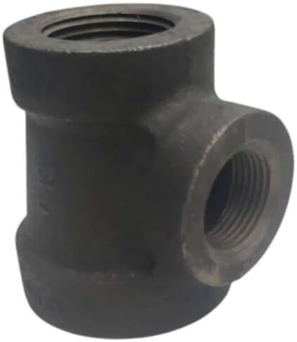 2" X 1-1/2" X 1/2" Black Cast Iron Steam Tee,Malleable Iron Pipe Fitting, Female NPT Threaded, Heavy-Duty Rust-Resistant Leak-Proof, High-Pressure 300 PSI for Steam & DIY Furniture, Pack of 3 in Kuwait