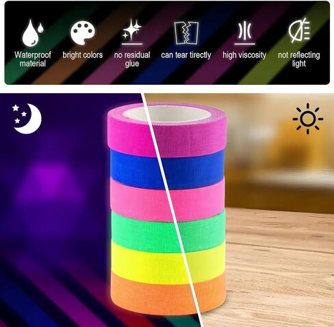 Neon Tape UV Blacklight Glow Glow -5 Colour in Kuwait