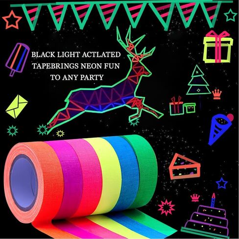 Neon Tape UV Blacklight Glow Glow -5 Colour in Kuwait
