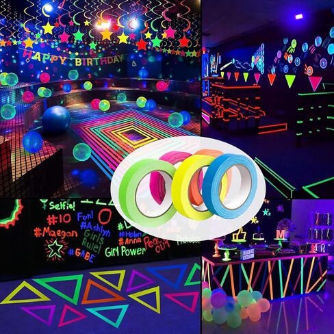 Neon Tape UV Blacklight Glow Glow -5 Colour in Kuwait