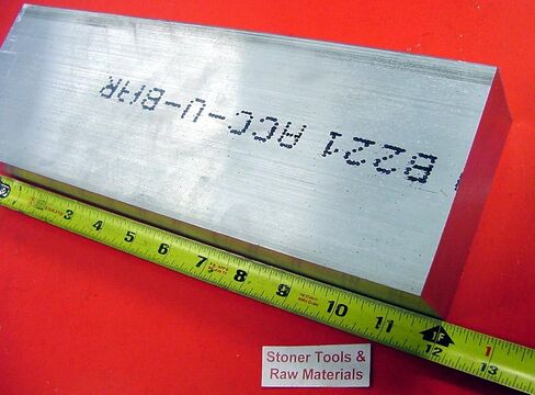 1-1/2 "× 4" الألومنيوم 6061 شريط مسطح 12 "Long +.07"/-0 T6511 Stock Stock Solid Solid in Kuwait