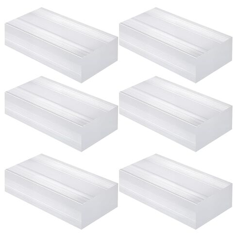 JEUIHAU 6 PCS 1 x 2 x 4 Inch Square Aluminum Bar, Aluminum Block 6061 Flat Bar Block for Milling Lathe Work in Saudi Arabia