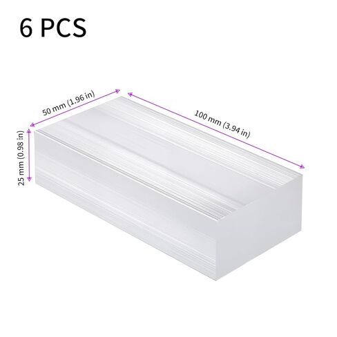 JEUIHAU 6 PCS 1 x 2 x 4 Inch Square Aluminum Bar, Aluminum Block 6061 Flat Bar Block for Milling Lathe Work in Saudi Arabia