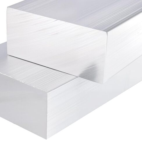 JEUIHAU 6 PCS 1 x 2 x 4 Inch Square Aluminum Bar, Aluminum Block 6061 Flat Bar Block for Milling Lathe Work in Saudi Arabia
