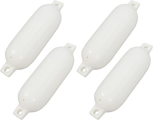 قارب قارب الصدمات العوامات المضلعة ضيقة الحماية من حماية وسادة قوية لليخوت قوارب الصيد PONTONS PVC الأسود 5.5 × 20IN 4PCS in Kuwait