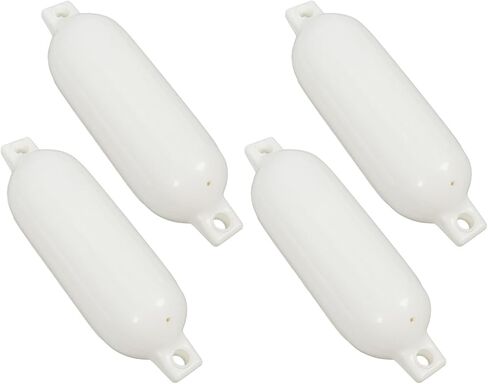 قارب قارب الصدمات العوامات المضلعة ضيقة الحماية من حماية وسادة قوية لليخوت قوارب الصيد PONTONS PVC الأسود 5.5 × 20IN 4PCS in Kuwait